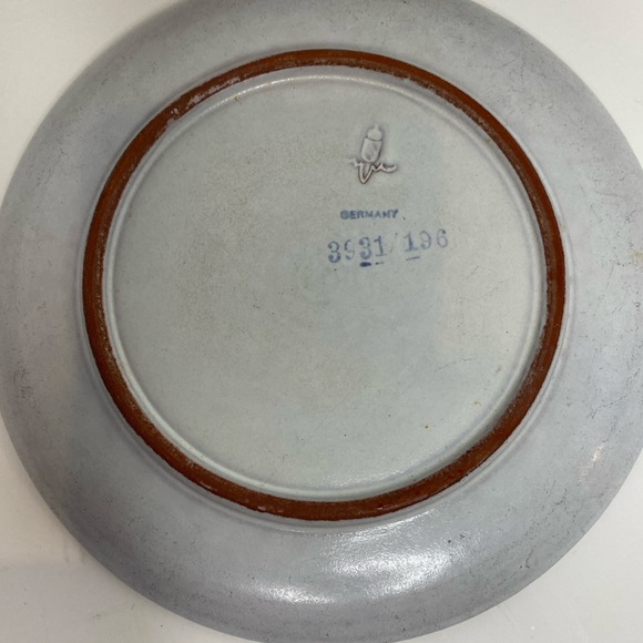 Vtg Karlsruher Mayolika Spritzdekor Vibrant Art Deco Ceramic Dish and Plate - Picture 12 of 13